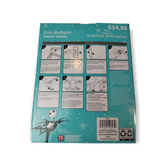 Disney JACK SKELLINGTON Nightmare Before Christmas Airblown Inflatable 5.5 Ft. - Picture 4 of 8